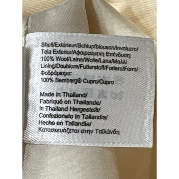 Brooks Brothers Caroline 100% Wool Winter White Size 10 - Picture 6 of 6